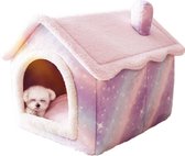 Château Animaux® Hondenmand | Kattenmand | 50 x 40x 46 cm | Hondenbed | Kattenbed | Luxe en Zachte Hondenkussen | Roze