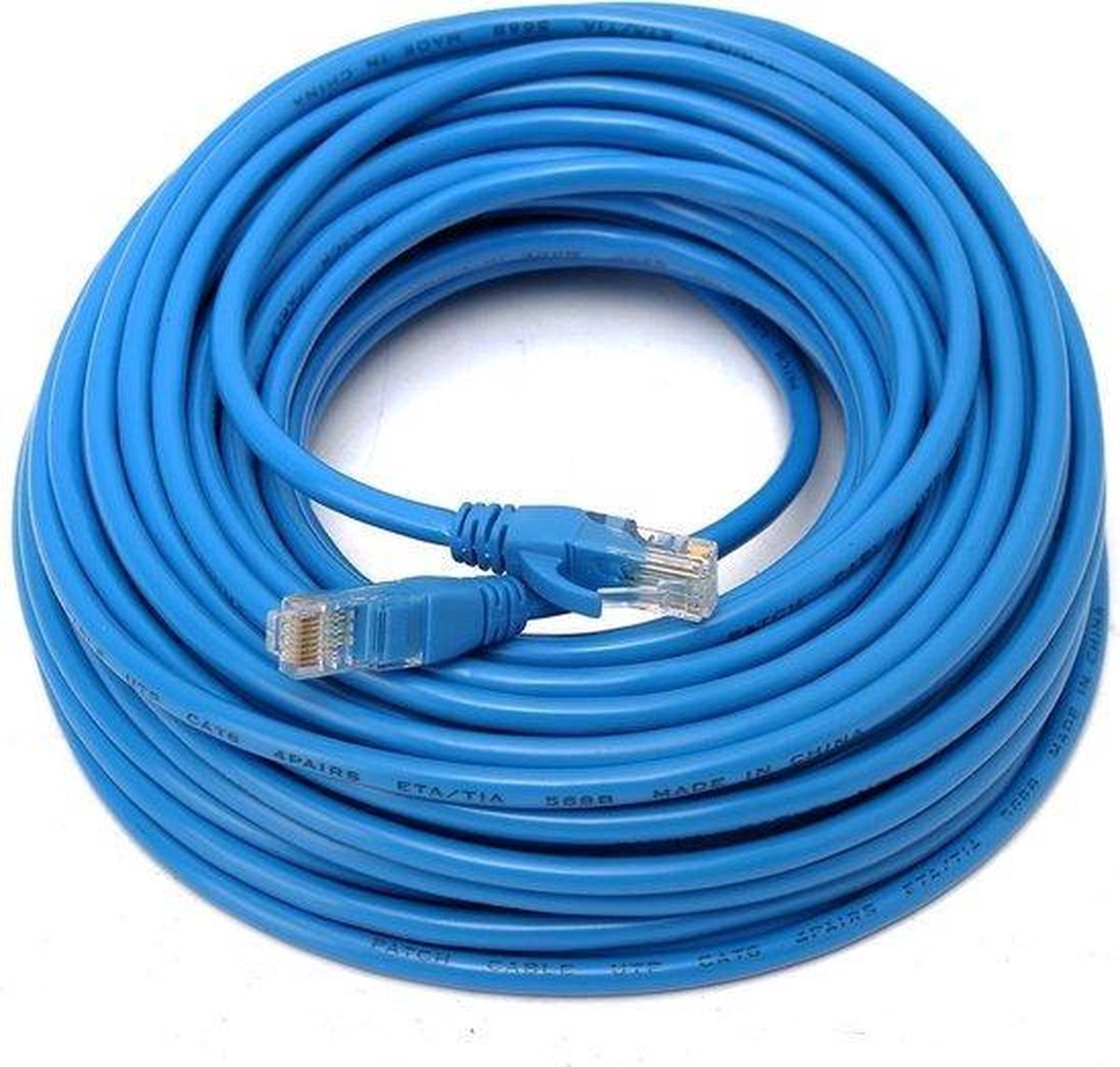 Bol.com ValeDelucs Internetkabel 30 meter - CAT6 UTP Ethernet kabel RJ45 - Patchkabel LAN Cable Netwerkkabel - Blauw aanbieding