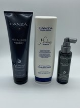 L'Anza Healing Remedy set - scalp Balancing cleanser - scalp balancing conditioner - scalp balancing treatment