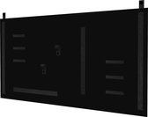 Magneetbord XL horizontaal 50x100 cm - VINTAGE BLACK leren banden - inclusief 10 leren magneet accessoires - Handles and more® (wandbord - magneetborden groot)