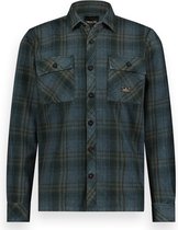 Twinlife Shirt Plaid Overshirt Tw24211 Dark Denim 534 Men Size - XL