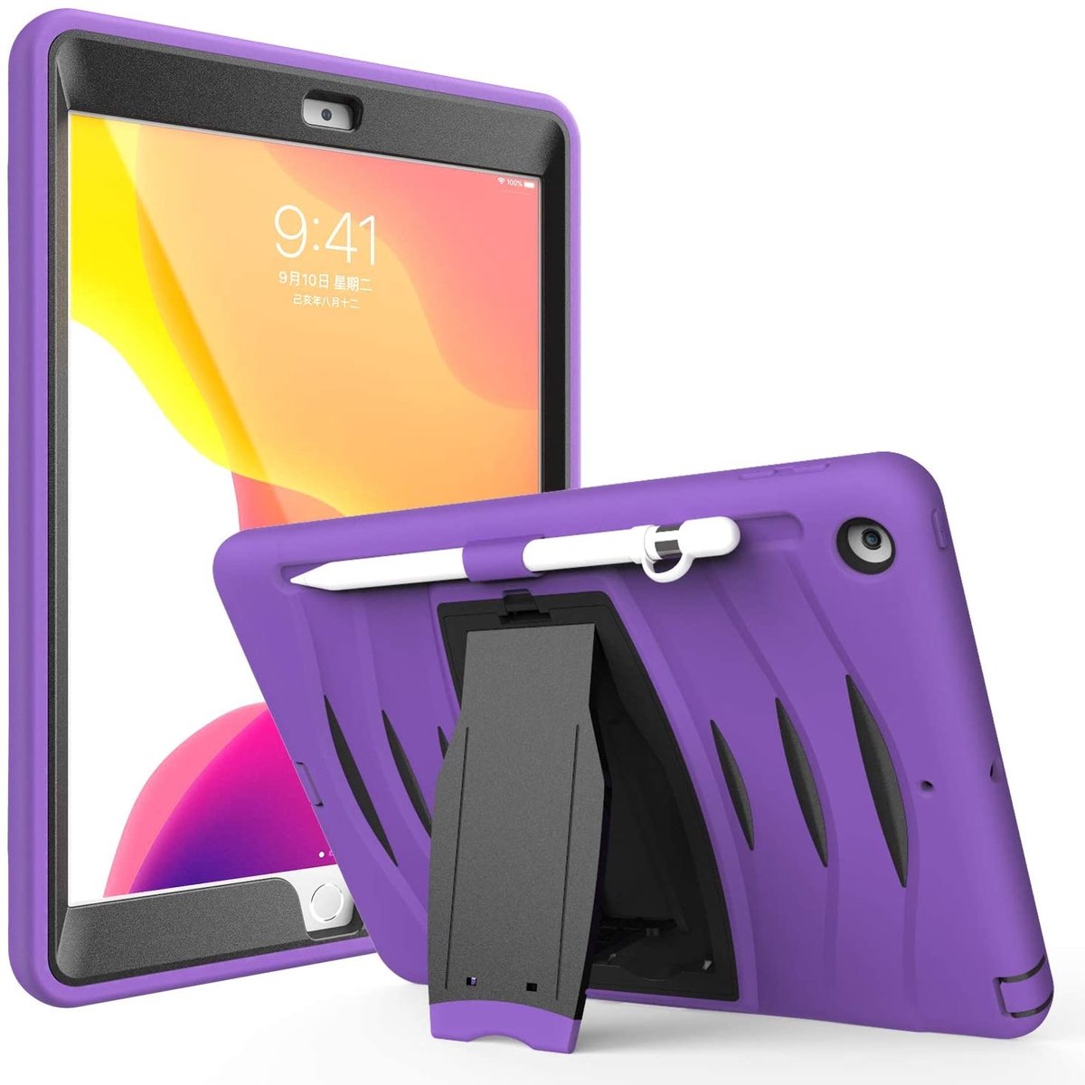 Hoes Geschikt Voor iPad 2019/2020/2021 10.2-inch hoes protector paars