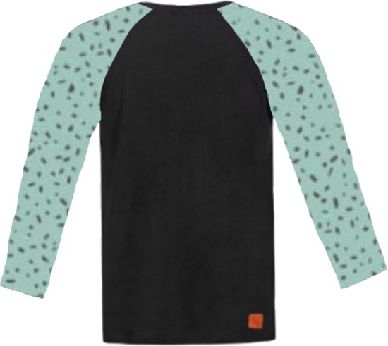 Shirt zwart spikkel groen