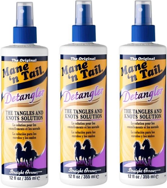 Mane ’N Tail Hair Detangler Spray 3 Pak AntiKlit Spray