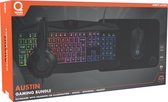 Qware Gaming - PC Gaming Bundel - Keyboard - Muismat - RGB LED Koptelefoon - Muis - Austin - Azerty