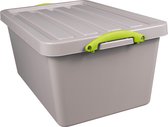 Really Useful Box de rangement recyclée 61 l, emboîtable, gris 3 pièces