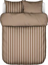 MARC O'POLO Classic Stripe Dekbedovertrek Toffee Brown - Lits-Jumeaux - 240x200/220 cm