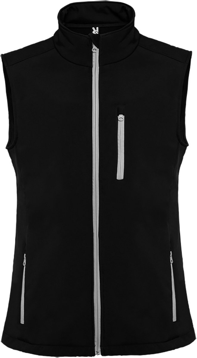Zwarte soft shell bodywarmer model Nevada merk Roly