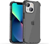 Smartphonica iPhone 13 Mini transparant shockproof siliconen hoesje met stootrand - Zwart geschikt voor iPhone 13 Mini