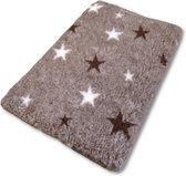 Vetbed Starry Night - Bruin - Antislip Hondenmat - 100 x 75 cm - Benchmat - Hondenkleed - Voor Honden -Machine Wasbaar
