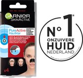 Garnier Skinactive Face SkinActive PureActive Nose strips Charcoal - 2 x 4 Stuks - Voordeelverpakking