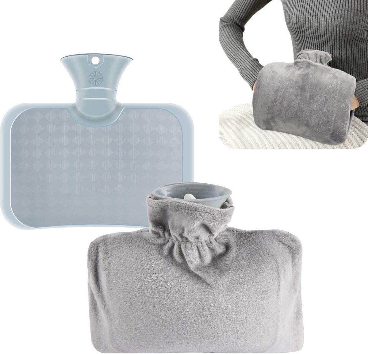 Goedkoopste Heetwaterkruik - Warmwaterkruik - Hot water bottle - Luxe Heetwaterkruik voor winter