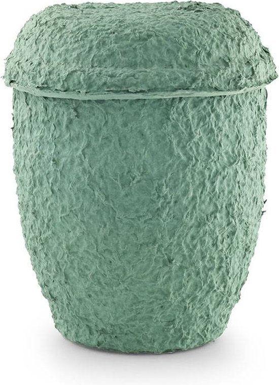 Petite urne ajustée en céramique avec bougie - turquoise