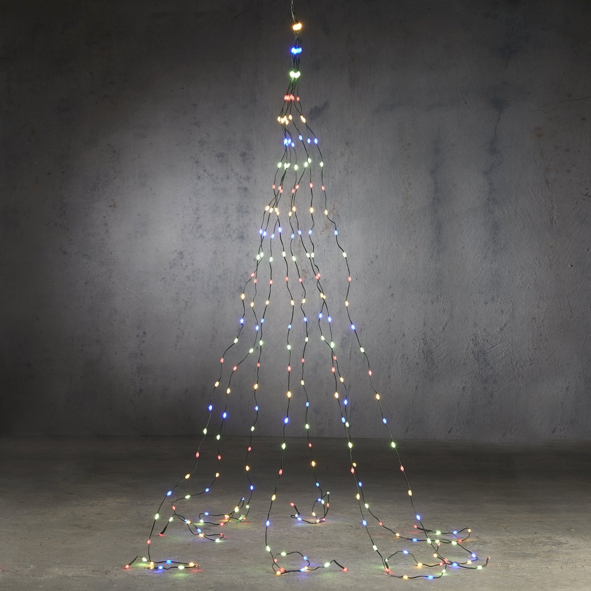 Luca Lighting Lichtmantel Kerstboomverlichting met 256 LED Lampjes - L160 cm - Multikleur