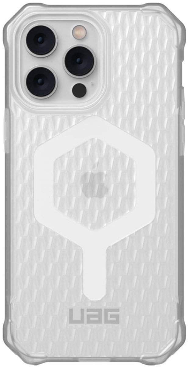 Urban Armor Gear Essential Armor iPhone 14 Pro Hoesje Geschikt voor Draadloos Opladen met Magnetische Ring Ice