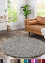 Tapis rond gris clair Candy Shaggy 160 X 160 CM