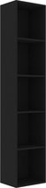 vidaXL-Boekenkast-40x30x189-cm-bewerkt-hout-zwart