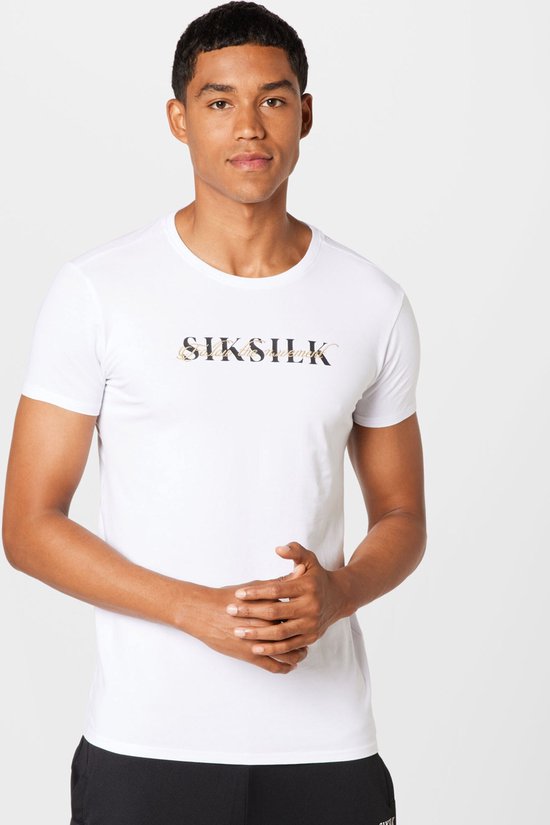 T-shirt Homme SikSilk Noir, Logo, Coton, Taille XL
