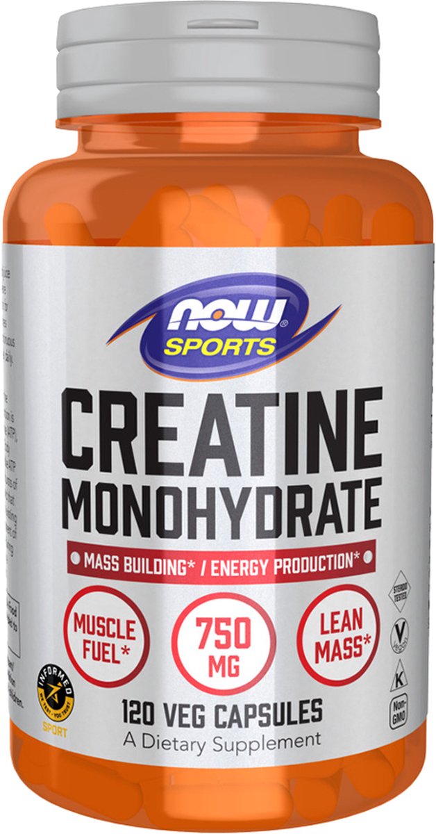 Goedkoopste Creatine Monohydraat 750mg Now Foods 120caps