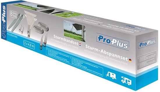 ProPlus Stormbandset met peesbevestiging en spanvering - 480 cm - 8-delig van ProPlus — afbeelding 2
