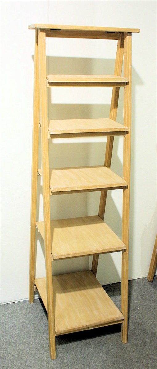 Opbergrek hout trapvormig/inklapbaar 62x55x182cm