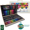 foto van NeedyNeeds® - XL Tekendoos - 180 Delig - Tekenkoffer - Tekenset - Tekenkoffer Kinderen - Tekenkoffer Volwassenen - 3 Gratis E-book Kleurboeken - Kleurpotloden - Kleurkoffer