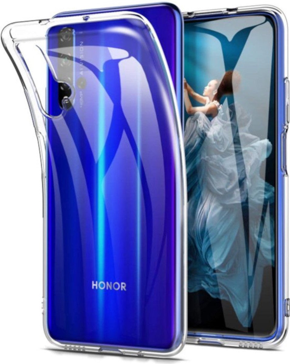Shock Proof Case - Telefoonhoesje - Doorzichtig Hoesje voor Huawei Honor 20 - Transparant Wit