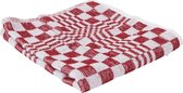 Torchons de cuisine 3 pièces 2020063 50x50cm avec motif bloc rouge, coton - tissu éponge (2020023)