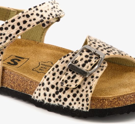 Scapino meisjes bio sandalen met cheetah print - Beige - Maat 27 | bol.com