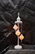 Lampe de table turque 3 boules de verre Lampadaire oriental mosaïque multicolore