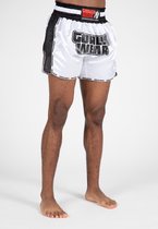 Gorilla Wear - Piru Muay Thai Shorts - Wit/Zwart - XL