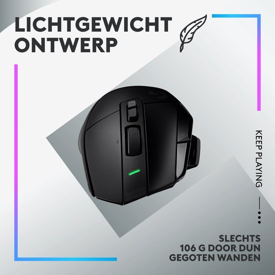 Logitech G502 X Plus - Draadloze Gaming Muis - Rechtshandig - Optisch - RGB - Zwart