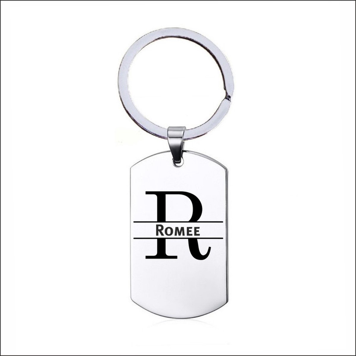 Sleutelhanger RVS Met Naam -  Romee