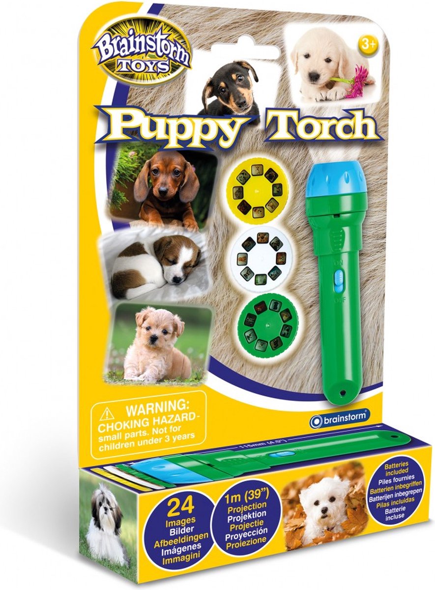 Puppy Torch and Projector zaklampprojector schattige hondjes