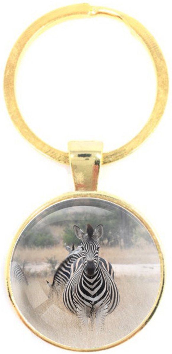 Sleutelhanger Glas - Zebra