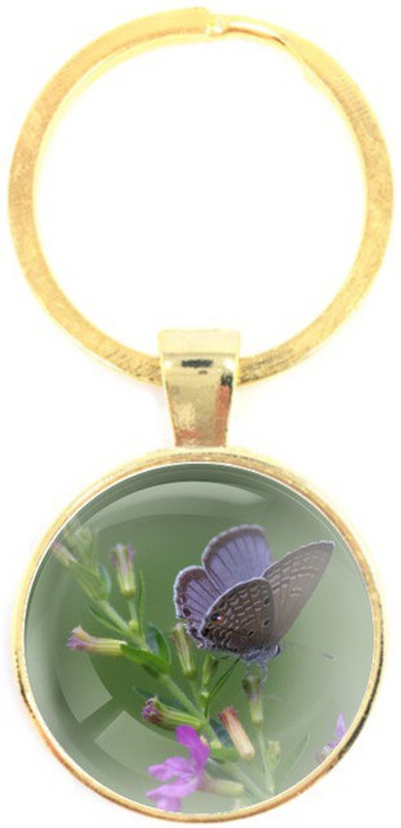 Sleutelhanger Glas - Vlinder