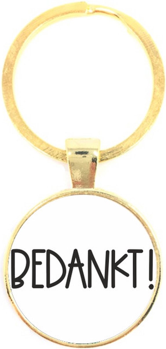 Sleutelhanger Glas - Bedankt