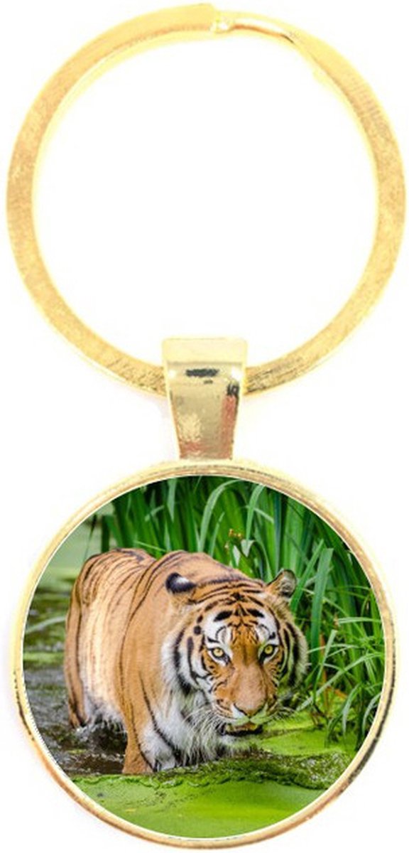 Sleutelhanger Glas - Tijger