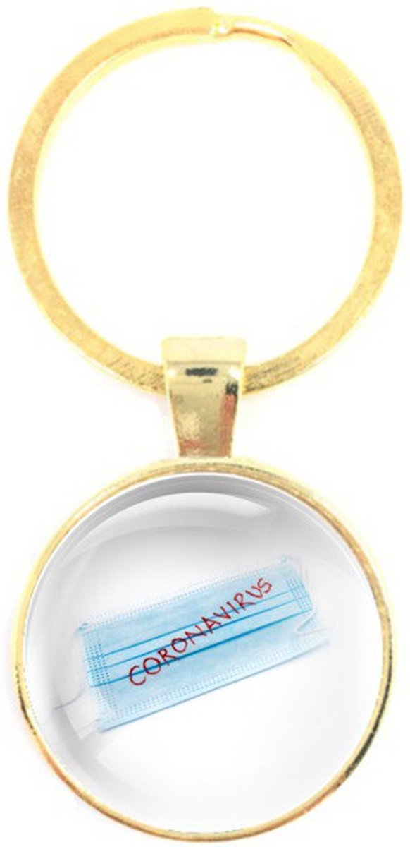 Sleutelhanger Glas - Coronavirus