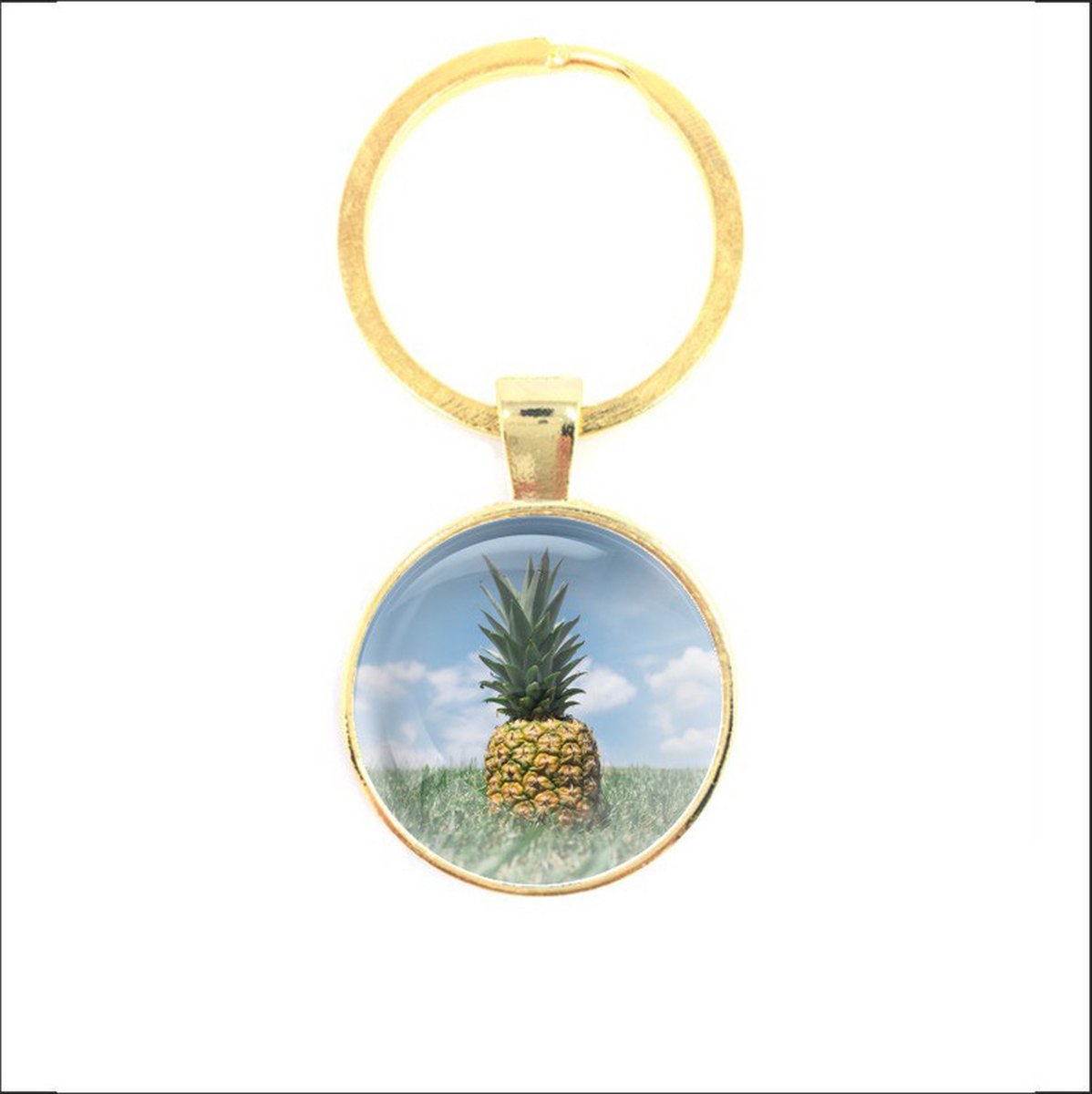 Sleutelhanger Glas - Ananas