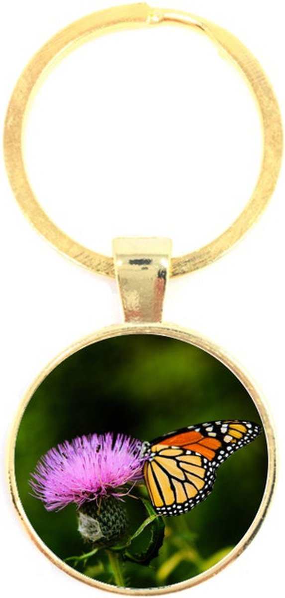 Sleutelhanger Glas - Vlinder
