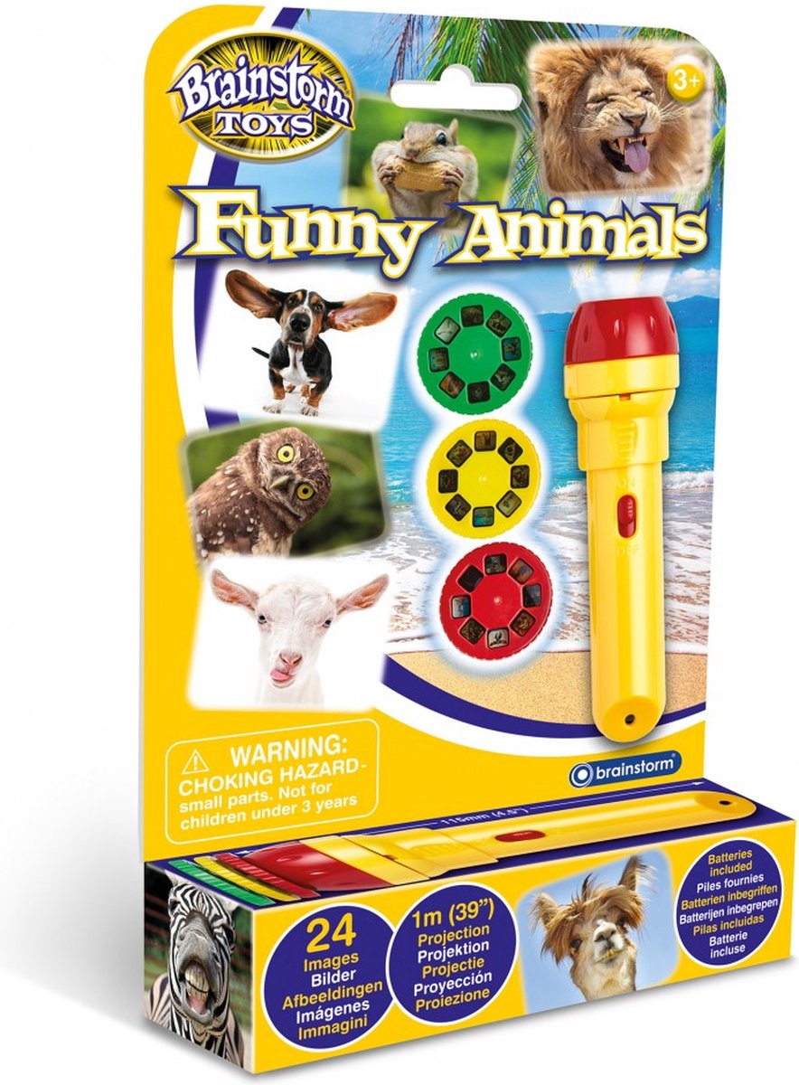 Brainstorm Toys - Funny Animals - zaklampprojector grappige dieren