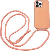 Høyde - Geschikt voor iPhone 13 Pro - Telefoonhoes met koord - Oranje