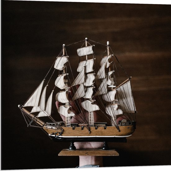 WallClassics - Dibond - Version miniature du Groot Voilier - Photo 80x80 cm sur Aluminium (Avec Système d'accrochage)