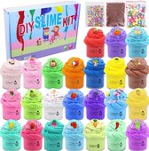 Speelslijm set - Fluffy Slime - Butter slime - Tik tok Slime - 24 x 50 ml met accessoires - Educatie speelgoed