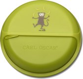Carl Oscar - BentoDISC™ - Vert avec singe girafe - diamètre 18,50 cm - lunch box - boîte à pain