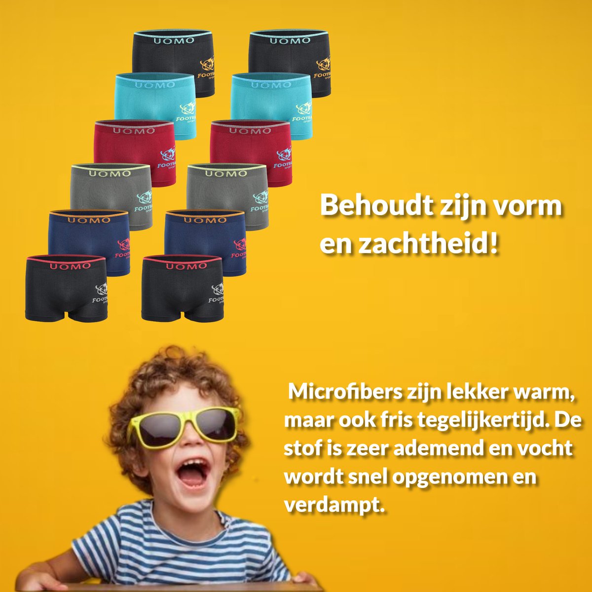 LOREZA ® 10 Jongens Boxershorts Ondergoed Microvezel Onderbroeken Naadloos (158-170 (14-16 jaar), Model 4
