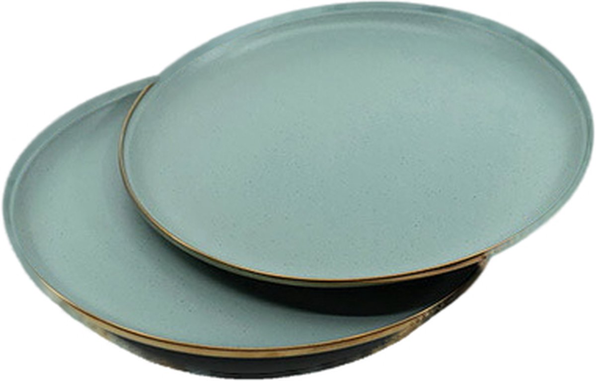 Barebones Plate/Enamel Set 2 pcs - platte borden - mint