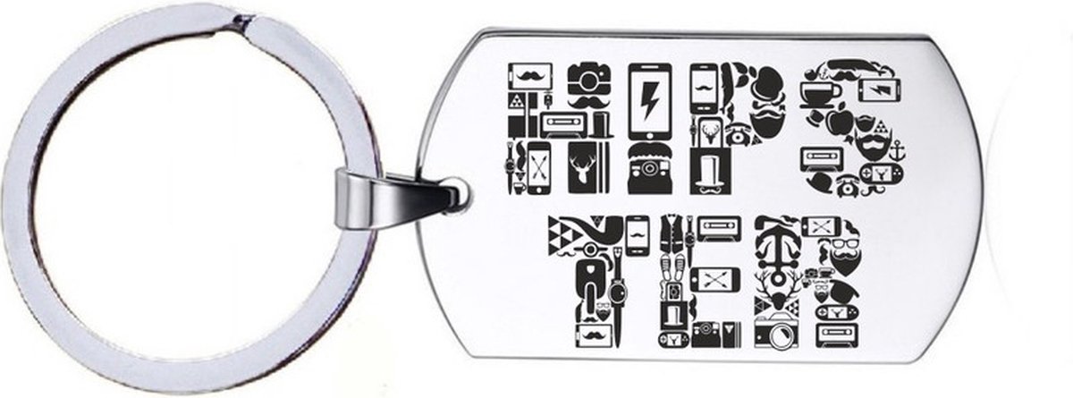 Sleutelhanger RVS - Hipster