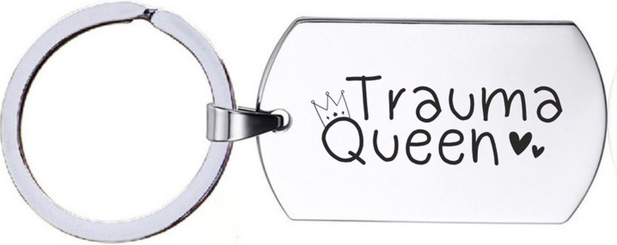 Sleutelhanger RVS - Trauma Queen